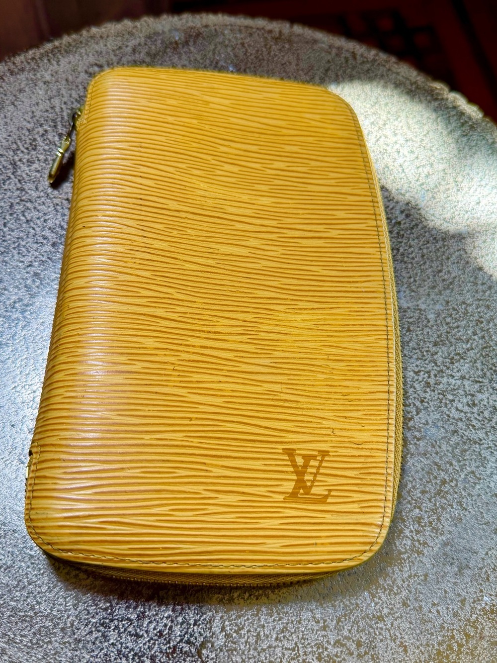 Louis Vuitton Tassil Yellow Epi Leather Geode Organizer Zippy Wallet